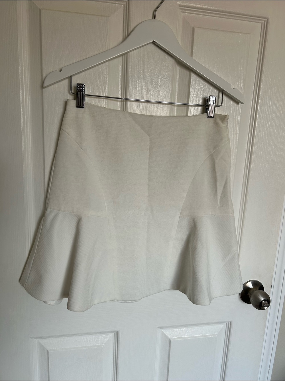 Aryn K White Flared Skater Skirt